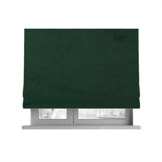 Norfolk Soft Velour Material Pine Green Colour Upholstery Fabric CTR-1790 - Roman Blinds