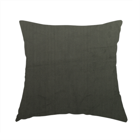 Norfolk Soft Velour Material Charcoal Grey Colour Upholstery Fabric CTR-1794 - Handmade Cushions