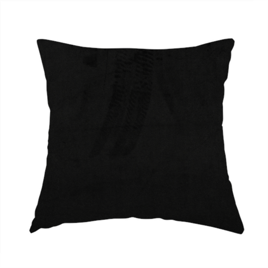 Norfolk Soft Velour Material Black Colour Upholstery Fabric CTR-1795 - Handmade Cushions