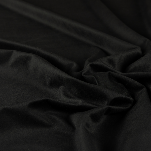 Norfolk Soft Velour Material Black Colour Upholstery Fabric CTR-1795 - Made To Measure Curtains