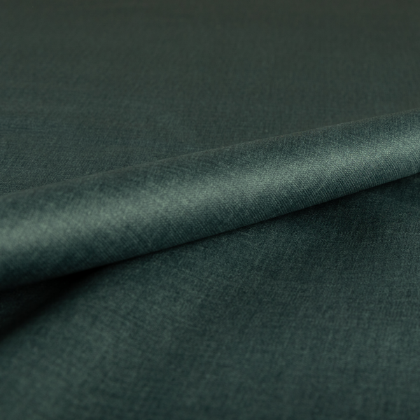 Barbados Plain Velvet Water Repellent Teal Blue Upholstery Fabric CTR-1797 - Roman Blinds