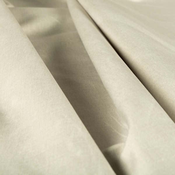 Barbados Plain Velvet Water Repellent Cream Upholstery Fabric CTR-1800 - Made To Measure Curtains