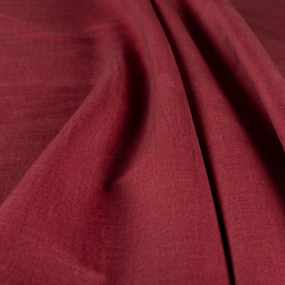 Barbados Plain Velvet Water Repellent Red Upholstery Fabric CTR-1804 - Roman Blinds