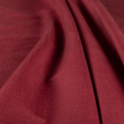 Barbados Plain Velvet Water Repellent Red Upholstery Fabric CTR-1804 - Made To Measure Curtains