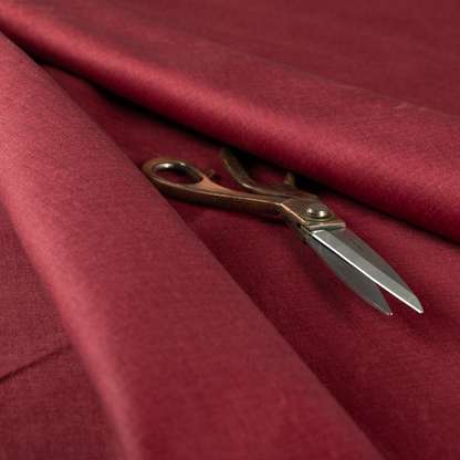 Barbados Plain Velvet Water Repellent Red Upholstery Fabric CTR-1804 - Made To Measure Curtains