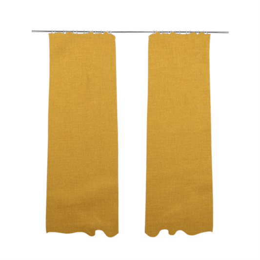 Barbados Plain Velvet Water Repellent Yellow Upholstery Fabric CTR-1806 - Made To Measure Curtains