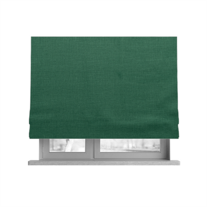 Barbados Plain Velvet Water Repellent Green Upholstery Fabric CTR-1807 - Roman Blinds