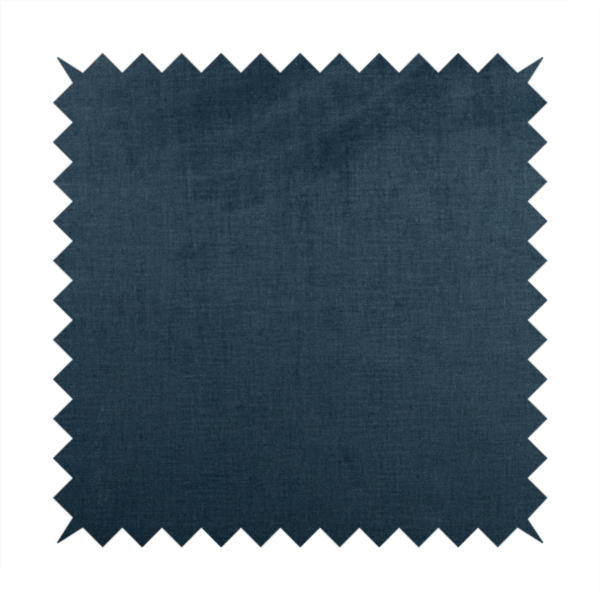 Barbados Plain Velvet Water Repellent Blue Upholstery Fabric CTR-1808 - Roman Blinds