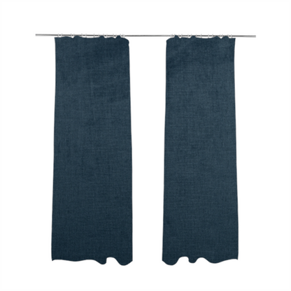 Barbados Plain Velvet Water Repellent Blue Upholstery Fabric CTR-1808 - Made To Measure Curtains