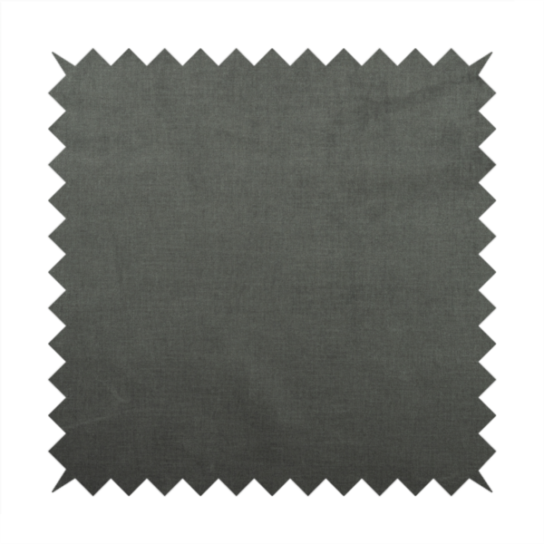 Barbados Plain Velvet Water Repellent Grey Upholstery Fabric CTR-1811 - Roman Blinds