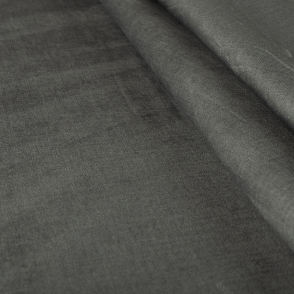 Barbados Plain Velvet Water Repellent Grey Upholstery Fabric CTR-1811 - Made To Measure Curtains