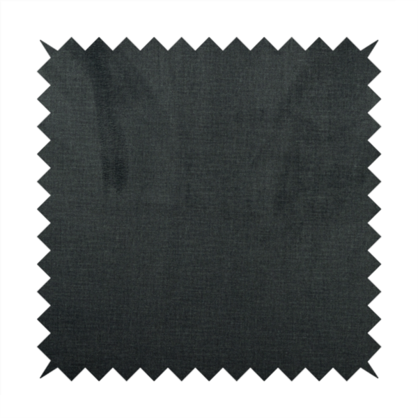 Barbados Plain Velvet Water Repellent Black Upholstery Fabric CTR-1813 - Roman Blinds