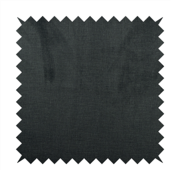 Barbados Plain Velvet Water Repellent Black Upholstery Fabric CTR-1813 - Made To Measure Curtains