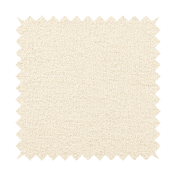 Purlwell Boucle Chenille Material Cream Colour Upholstery Fabric CTR-1814 - Roman Blinds