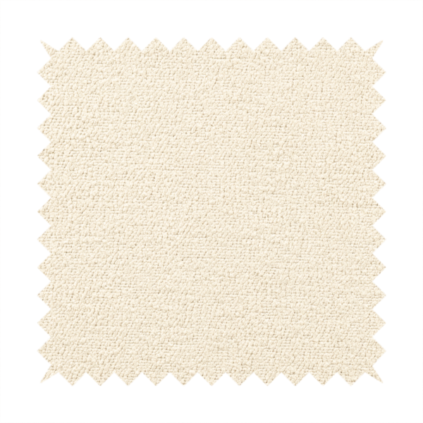 Purlwell Boucle Chenille Material Cream Colour Upholstery Fabric CTR-1814 - Made To Measure Curtains