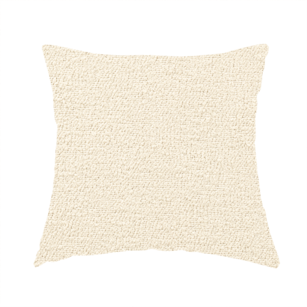 Purlwell Boucle Chenille Material Cream Colour Upholstery Fabric CTR-1814 - Handmade Cushions