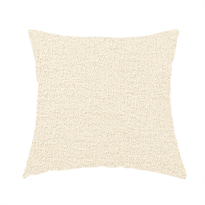 Purlwell Boucle Chenille Material Cream Colour Upholstery Fabric CTR-1814 - Handmade Cushions