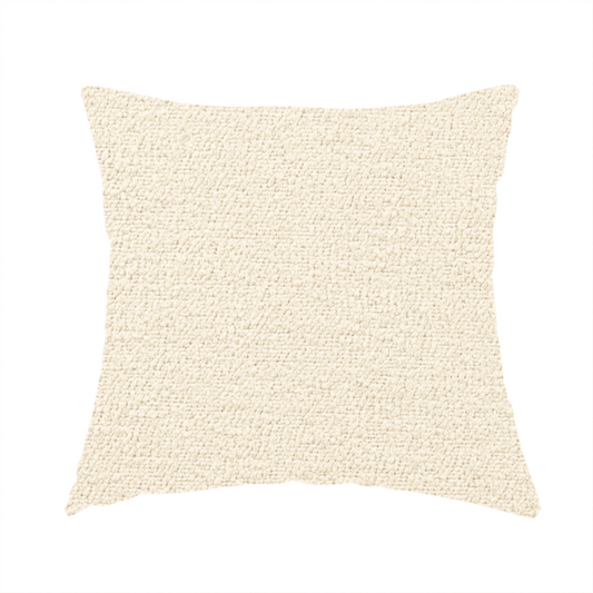 Purlwell Boucle Chenille Material Cream Colour Upholstery Fabric CTR-1814 - Handmade Cushions