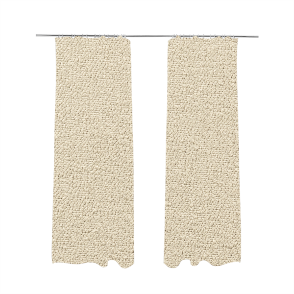 Purlwell Boucle Chenille Material Beige Colour Upholstery Fabric CTR-1815 - Made To Measure Curtains