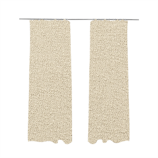 Purlwell Boucle Chenille Material Beige Colour Upholstery Fabric CTR-1815 - Made To Measure Curtains