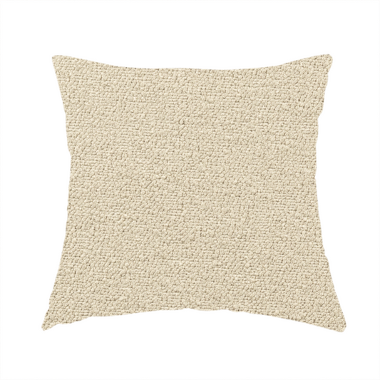 Purlwell Boucle Chenille Material Beige Colour Upholstery Fabric CTR-1815 - Handmade Cushions