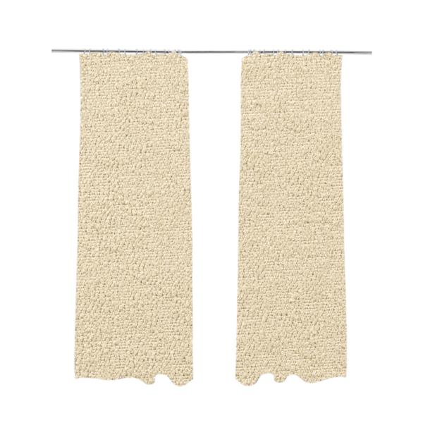 Purlwell Boucle Chenille Material Beige Colour Upholstery Fabric CTR-1817 - Made To Measure Curtains