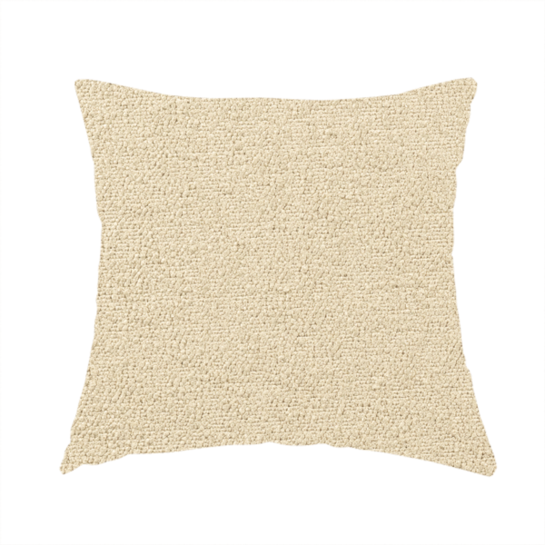 Purlwell Boucle Chenille Material Beige Colour Upholstery Fabric CTR-1817 - Handmade Cushions