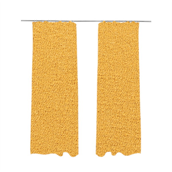 Purlwell Boucle Chenille Material Yellow Colour Upholstery Fabric CTR-1819 - Made To Measure Curtains