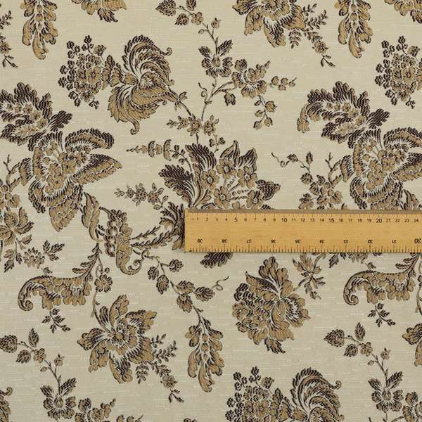 Mumbai Raised Textured Chenille Purple Colour Floral Pattern Upholstery Fabric CTR-182