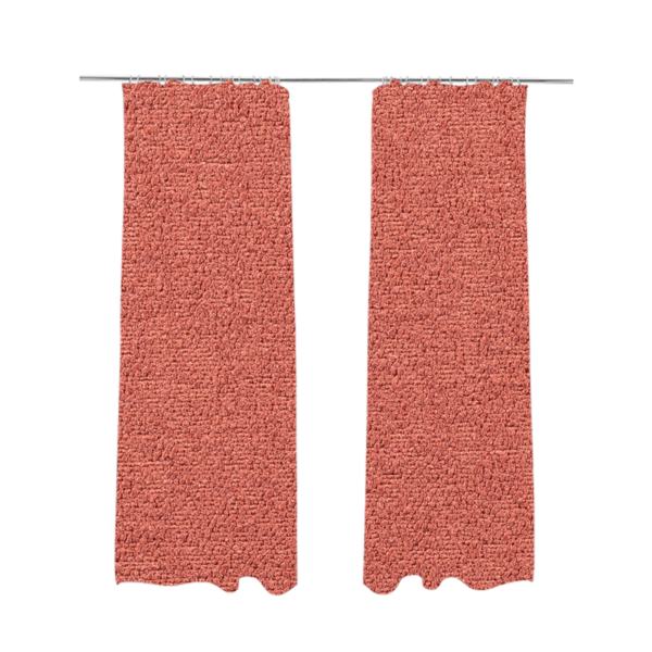 Purlwell Boucle Chenille Material Red Colour Upholstery Fabric CTR-1820 - Made To Measure Curtains