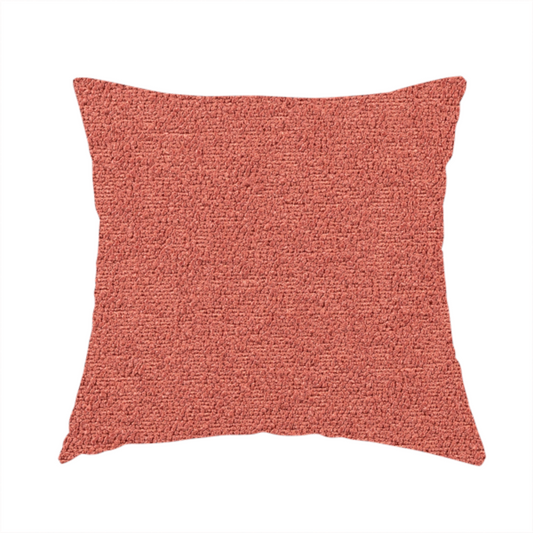 Purlwell Boucle Chenille Material Red Colour Upholstery Fabric CTR-1820 - Handmade Cushions