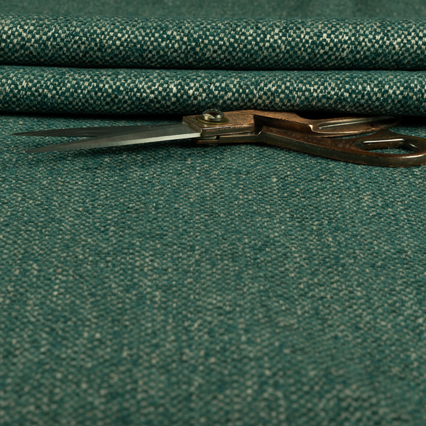 Hazel Plain Chenille Material Teal Blue Colour Upholstery Fabric CTR-1825 - Made To Measure Curtains