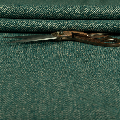 Hazel Plain Chenille Material Teal Blue Colour Upholstery Fabric CTR-1825 - Made To Measure Curtains