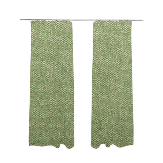 Hazel Plain Chenille Material Green Colour Upholstery Fabric CTR-1827 - Made To Measure Curtains