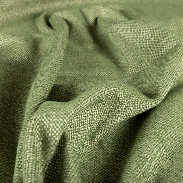 Hazel Plain Chenille Material Green Colour Upholstery Fabric CTR-1827 - Made To Measure Curtains