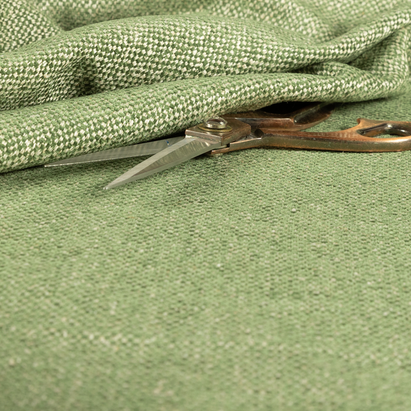 Hazel Plain Chenille Material Green Colour Upholstery Fabric CTR-1827 - Made To Measure Curtains