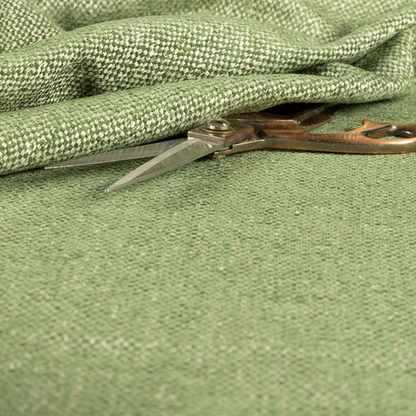 Hazel Plain Chenille Material Green Colour Upholstery Fabric CTR-1827 - Made To Measure Curtains