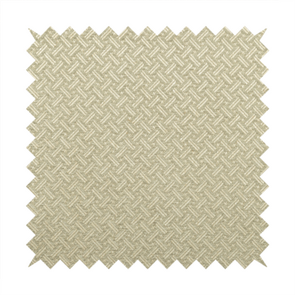 Hazel Geometric Patterned Chenille Material Beige Colour Upholstery Fabric CTR-1828 - Roman Blinds