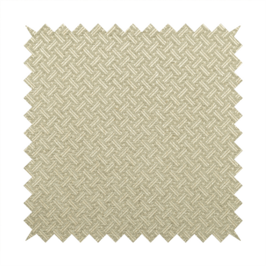 Hazel Geometric Patterned Chenille Material Beige Colour Upholstery Fabric CTR-1828