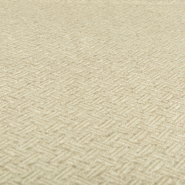 Hazel Geometric Patterned Chenille Material Beige Colour Upholstery Fabric CTR-1828 - Handmade Cushions