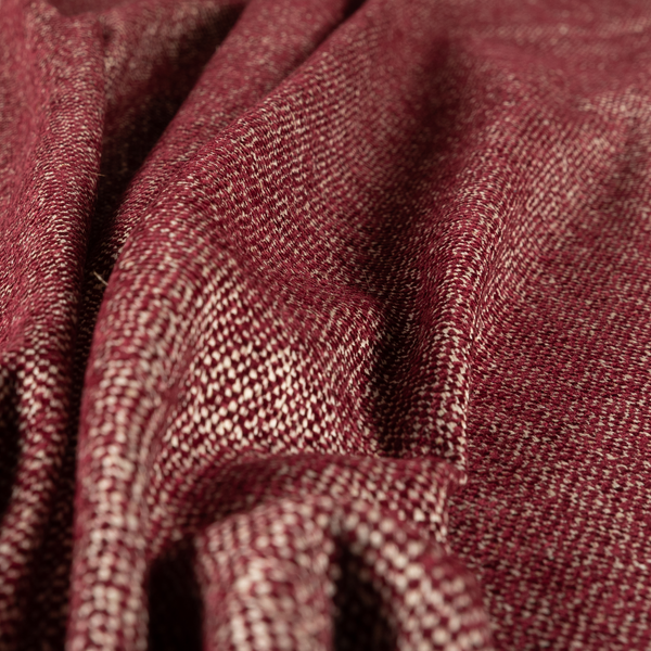 Hazel Plain Chenille Material Burgundy Colour Upholstery Fabric CTR-1831