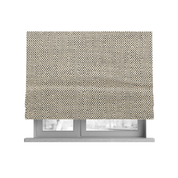 Taj Textured Weave Grey Beige Colour Upholstery Fabric CTR-1835 - Roman Blinds