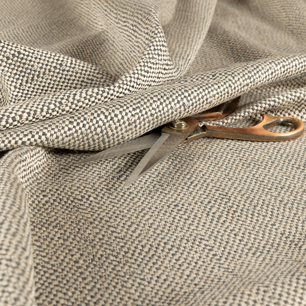 Taj Textured Weave Grey Beige Colour Upholstery Fabric CTR-1835 - Made To Measure Curtains