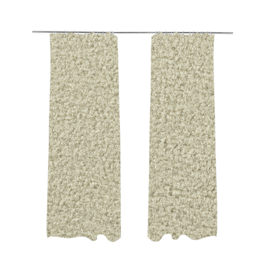 Ivory Boucle Recycled PET Material Cream Colour Upholstery Fabric CTR-1840 - Made To Measure Curtains