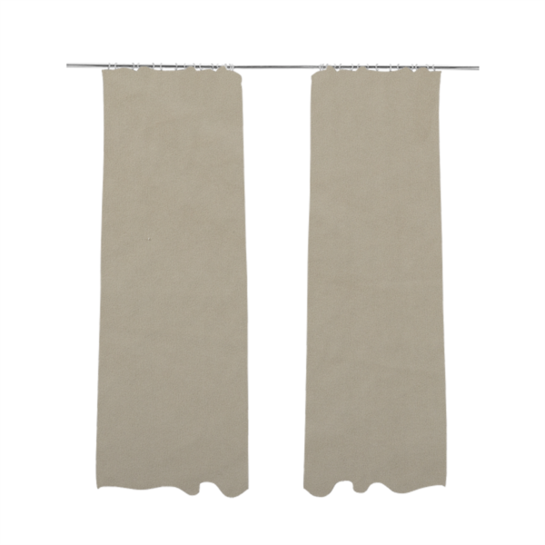 Chile Soft Smooth Plain Velvet Cream Colour Upholstery Fabric CTR-1845 - Made To Measure Curtains