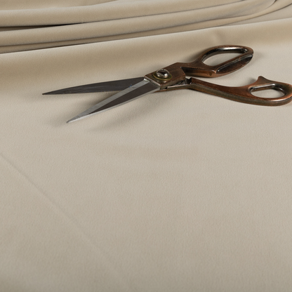 Chile Soft Smooth Plain Velvet Cream Colour Upholstery Fabric CTR-1845