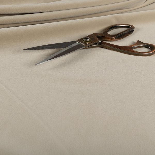 Chile Soft Smooth Plain Velvet Cream Colour Upholstery Fabric CTR-1845 - Handmade Cushions