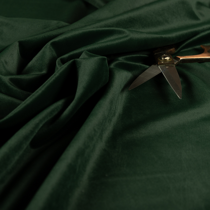 Chile Soft Smooth Plain Velvet Green Colour Upholstery Fabric CTR-1846 - Roman Blinds