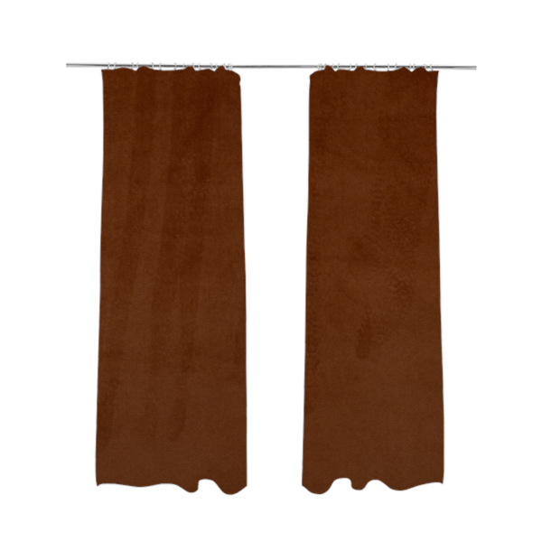 Chile Soft Smooth Plain Velvet Orange Colour Upholstery Fabric CTR-1847 - Made To Measure Curtains