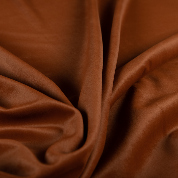 Chile Soft Smooth Plain Velvet Orange Colour Upholstery Fabric CTR-1847 - Handmade Cushions